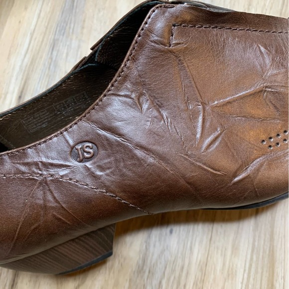 JOSEPH SEIBEL Pointed Toe Brown Leather Heel Shoes Oxford Comfort Germany Sz 8.5 - Picture 5 of 11